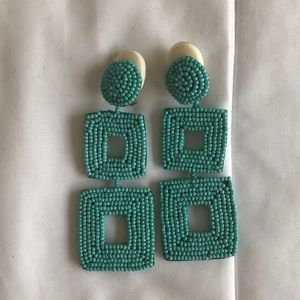 Kenneth Jay Lane Geometric Beaded Earrings